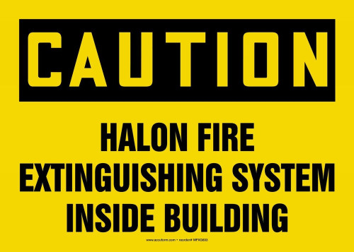 Fire Safety Sign 10" x 14" Adhesive Dura-Vinyl 1/Each - MFXG603XV