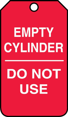 Cylinder Status Safety Tag: Empty Cylinder- Do Not Use PF-Cardstock 5/Pack - MGT202CTM