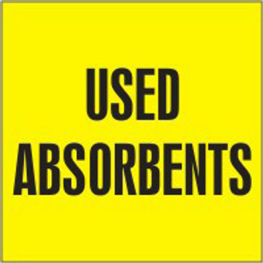 Drum & Container Labels: Used Absorbents 6" x 6" Adhesive Coated Paper 250/Roll - MHZW507PSL