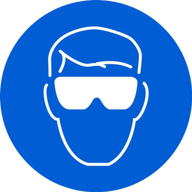 ISO Safety Sign: Wear Eye Protection (2003) 12" Adhesive Vinyl 1/Each - MISO160VS