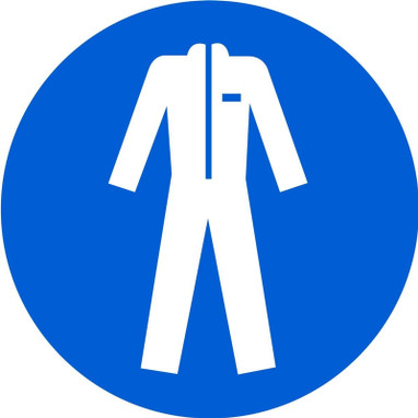 ISO Mandatory Safety Sign: Wear Protective Clothing (2011) 12" Aluminum 1/Each - MISO177VA