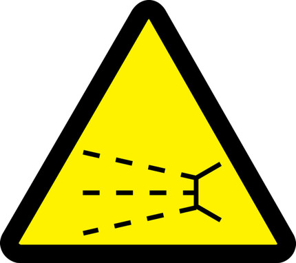 ISO Safety Sign - Warning - 2003/2011 12" Aluminum 1/Each - MISO392VA