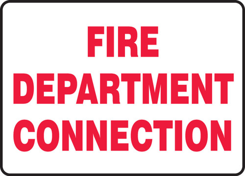 Safety Sign: Fire Department Connection 10" x 14" Lumi-Glow Flex 1/Each - MLFX909GF