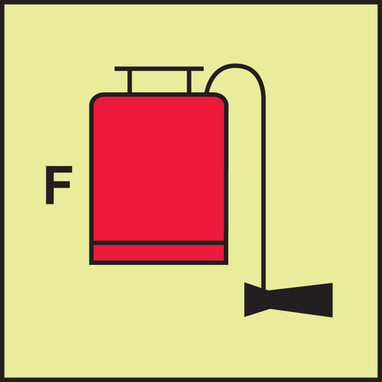 IMO Fire Control Equipment Sign: Portable Foam Applicator 6" x 6" Lumi-Glow Dura-Plastic 1/Each - MLMR675GX