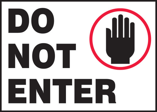 Lite-Corr Plastic Sign: Do Not Enter 10" x 14" 10/Pack - MPCR501