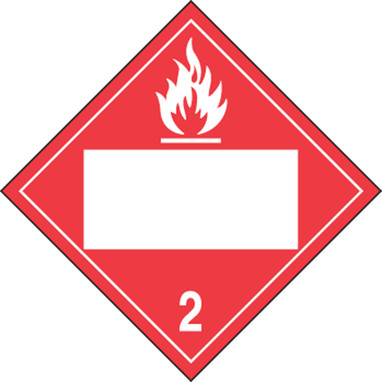 Blank DOT Placard: Hazard Class 2 - Flammable Gas 10 3/4" x 10 3/4" Magnetic Vinyl 10/Pack - MPL4DG2BMG10