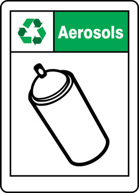 Safety Signs: Aerosols 10" x 7" Adhesive Dura-Vinyl 1/Each - MPLR590XV