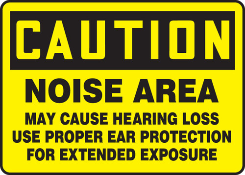 OSHA Caution Safety Sign: Noise Area 10" x 14" Accu-Shield 1/Each - MPPE401XP