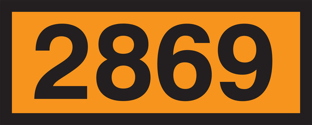 Orange 4-Digit Panel: 2869 (Titanium Trichloride Mixture) 6.3" x 15.7" Plastic 10/Pack - MPR619VP