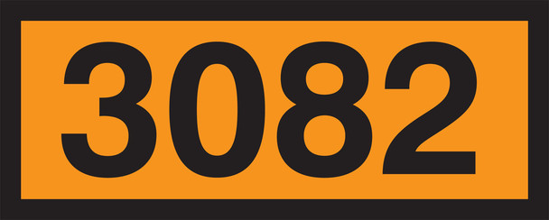 Orange 4-Digit Panel: 3082 (Hazardous Waste, Liquid) 6.3" x 15.7" PF-Cardstock 10/Pack - MPR625CT