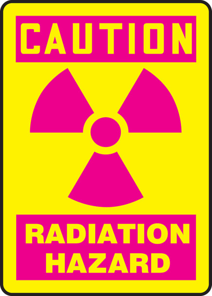 OSHA Caution Safety Sign: Radiation Hazard 10" x 7" Aluminum 1/Each - MRAD701VA
