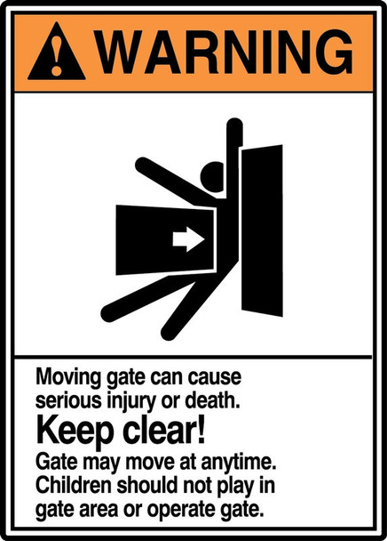 ANSI Warning Safety Sign: Keep Clear 14" x 10" Aluma-Lite 1/Each - MRBR306XL