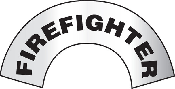 Emergency Response Reflective Helmet Sticker: Firefighter 3" x 6 7/8" Reflective Sheet 1/Each - MRBWRV06RFV