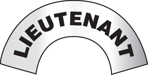 Emergency Response Reflective Helmet Sticker: Lieutenant 3" x 6 7/8" Reflective Sheet 1/Each - MRBWRV08RFV
