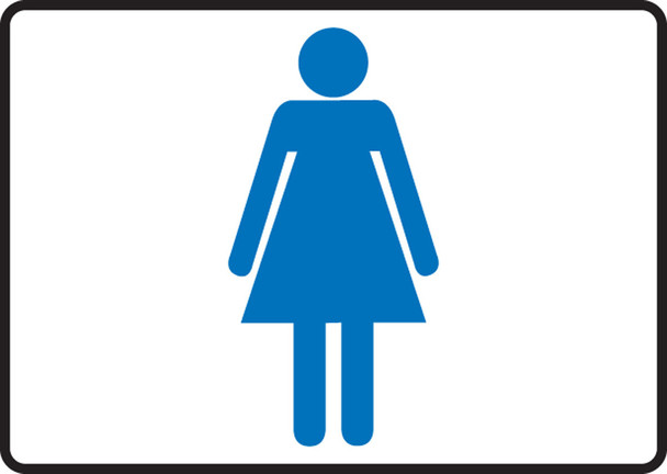 Restroom Sign: Women 10" x 14" Dura-Plastic 1/Each - MRST511XT