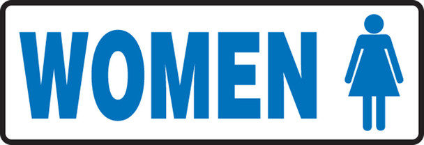 RESTROOM SIGNS English 4" x 12" Aluminum 1/Each - MRST534VA