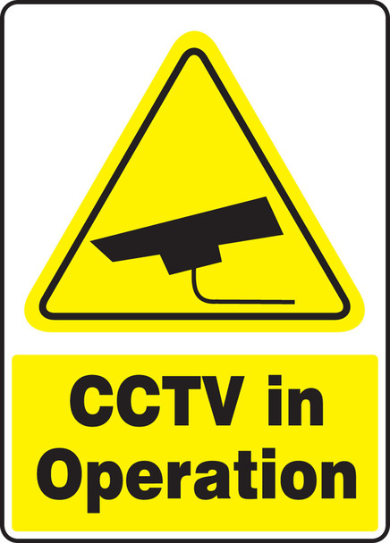 Safety Sign: CCTV In Operation 18" x 12" Dura-Plastic 1/Each - MSEC572XT