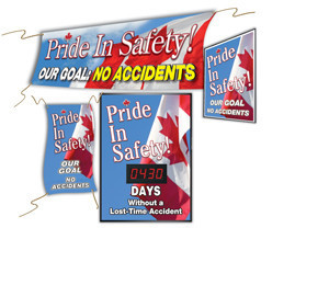 Safety Campaign Kits: Pride In Safety - Our Goal - No Accidents (Canada) 4-piece Awareness Kit 1/Kit - MSK430