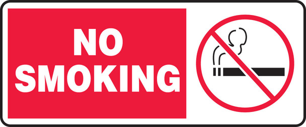 Smoking Control Sign: No Smoking (Symbol) 7" x 17" Plastic / - MSMG500VP