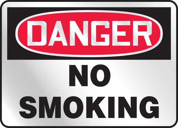 OSHA Danger Safety Sign: No Smoking (Reflective) 10" x 14" Reflective Sheet 1/Each - MSMK133RV