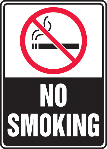 Safety Sign: (Graphic) No Smoking 7" x 5" Dura-Plastic 1/Each - MSMK508XT