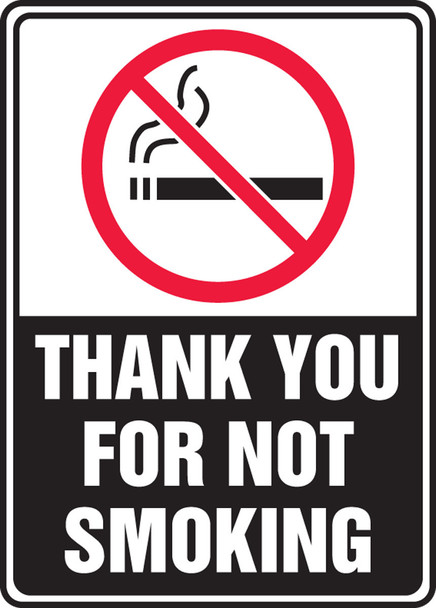 Smoking Control Sign 7" x 5" Accu-Shield 1/Each - MSMK518XP