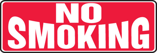 Safety Sign: No Smoking 4" x 12" Aluminum / - MSMK530VA