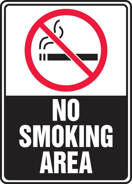 Safety Sign: (Graphic) No Smoking Area 10" x 7" Dura-Plastic 1/Each - MSMK540XT