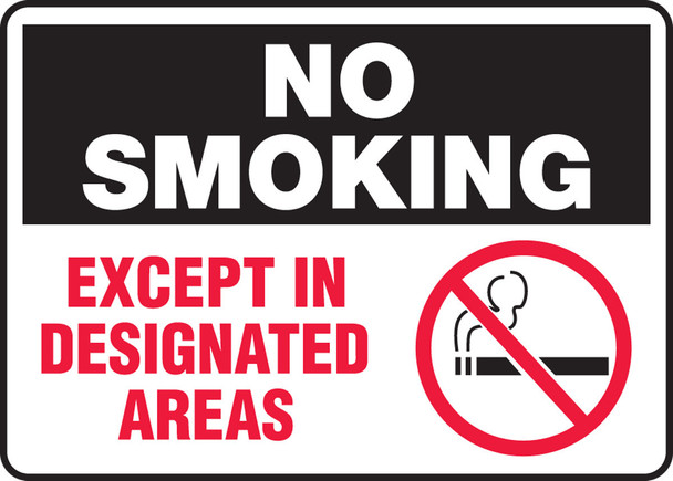 Smoking Control Sign 10" x 14" Dura-Plastic 1/Each - MSMK589XT