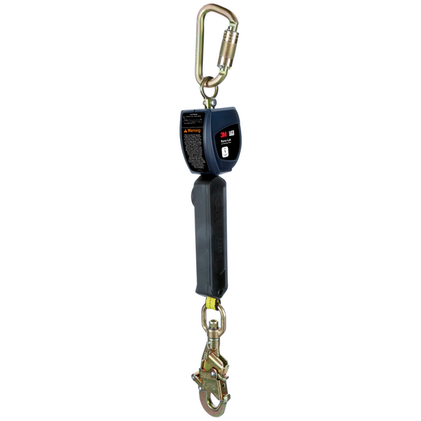 3M DBI-SALA Nano-Lok Personal Self-Retracting Lifeline with Anchor Hook - Web Steel Swivel Snap - - 6 ft. - Class 1 - ANSI - 3100521