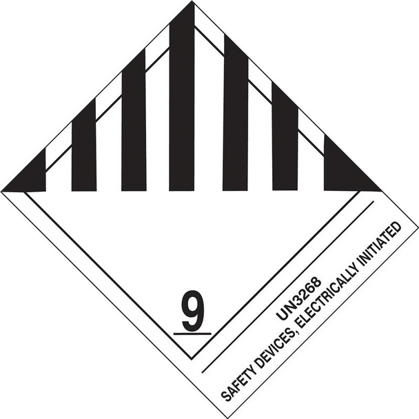 Proper Shipping Name Label: Hazard Class 9 - Miscellaneous Dangerous Goods 4" x 4 3/4" Adhesive Coated Paper Tab 500/Roll - MSS905