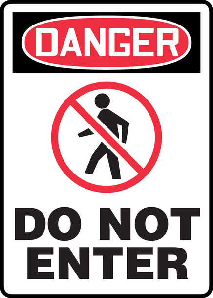OSHA Danger Safety Sign: Do Not Enter 10" x 7" Accu-Shield 1/Each - MTDX016XP