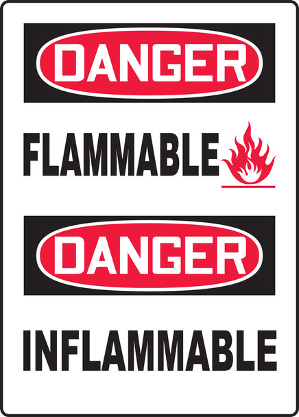Danger Flammable (W/Graphic) 14" x 10" - MTLF113XT