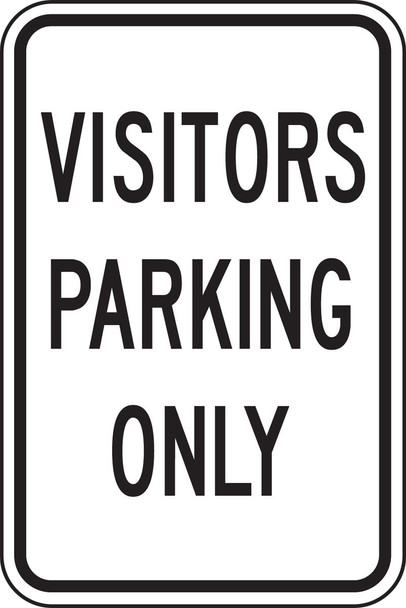 Parking Sign: Visitor Parking Only 18" x 12" Accu-Shield 1/Each - MVHR437XP