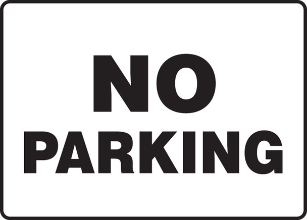 Safety Sign: No Parking 10" x 14" Plastic / - MVHR515VP