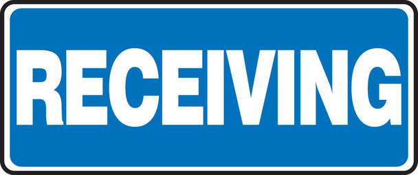 Safety Sign: Receiving 7" x 17" Aluminum 1/Each - MVHR592VA