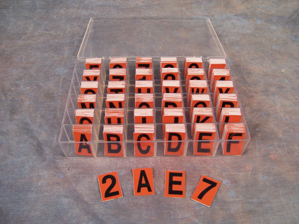 Reflective Letters & Numbers Kit Character Size: 2 1/2" Black/Yellow 1/Kit - NAL625BKYL