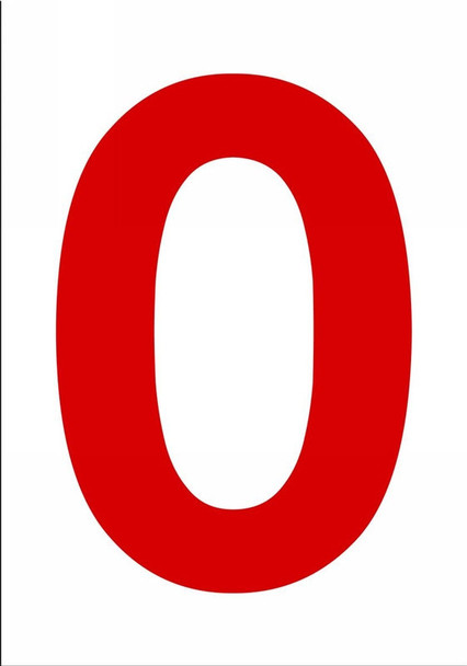 Really Big Character Signs Letter M Red/White Single-Face 10" x 7" 1/Each - NCC105MRDWT