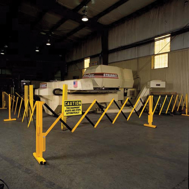 Versa-Guard Expandable Barricades Black/Yellow 1/Each - PRA237BKYL