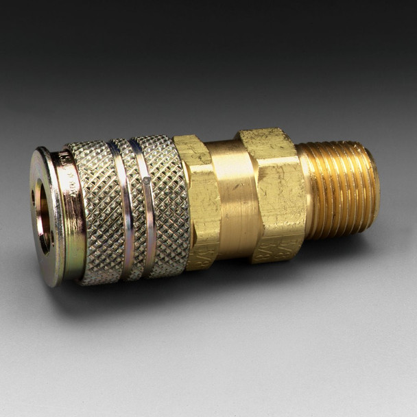 3M Socket W-3281-2, 1/4 in Body Size, 3/8 in MPT, Industrial Interchange 2 EA/Case