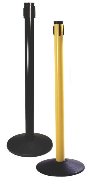 Outdoor Retractable Belt Tape Post For: 15 ft. Belt Systems Post Black 1/Each - PRT254