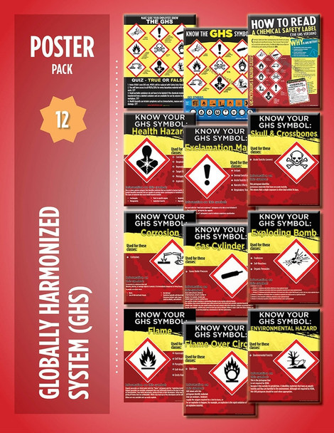 Safety Posters: Globally Harmonized System - 12 Pack Laminated 1/Each - PSK302L