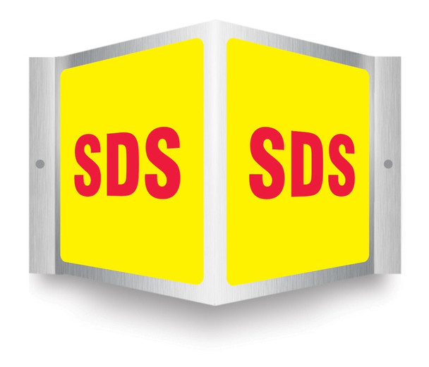 Brushed Aluminum 3D Projection Sign: SDS 6" x 5" Panel 1/Each - PSM316
