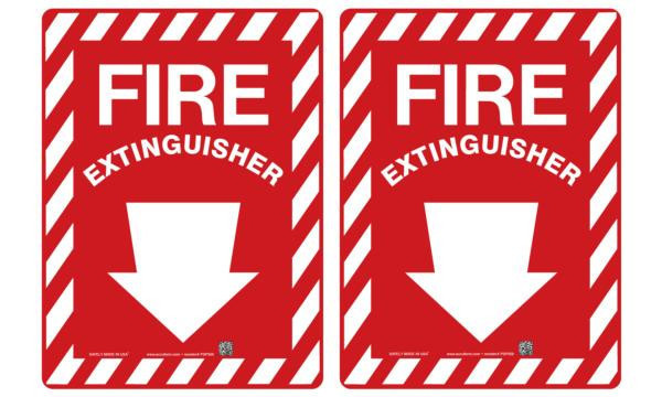 Projection Safety Sign: Fire Extinguisher 12" x 9" Panel / - PSP359