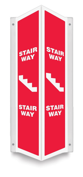 Projection Safety Sign: Stair Way (Graphic) 3D 24" x 4" Panel 1/Each - PSP632