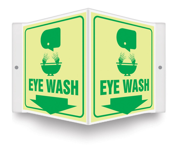 Glow Projection Sign: Eye Wash .100 PETG Lumi-Glow Plastic / - PSP974