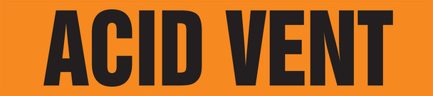 ASME (ANSI) Pipe Marker: Acid Vent Self Stick - 8" to 10" O.D. 1/Each - RPK111SSH