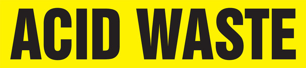 ASME (ANSI) Pipe Marker: Acid Waste Self Stick - 2 1/2" to 6" O.D. 1/Each - RPK117SSD