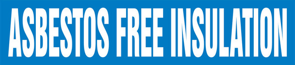 ASME (ANSI) Pipe Marker: Asbestos Free Insulation Self Stick - 3/4" to 1 1/4" O.D. 1/Each - RPK147SSA
