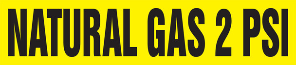 Medical Gas Pipe Marker: Natural Gas 2 PSI 3" x 3" 20/Pack - RPM315